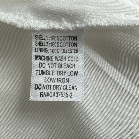 Monteau Los Angeles Summer Dress Small White Lace Sleeveless Short Zip Cotton - Picture 6 of 10